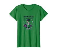 Procrastination is My Superpower Funny Superhero T-Shirt, Women, Kelly Green, XXL