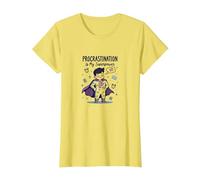 Procrastination is My Superpower Funny Superhero T-Shirt, Women, Lemon, XL