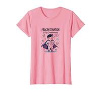 Procrastination is My Superpower Funny Superhero T-Shirt, Women, Pink, 3XL
