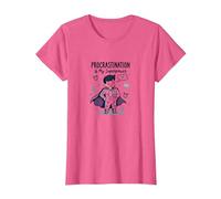 Procrastination is My Superpower Funny Superhero T-Shirt, Women, Pink Heather, XS