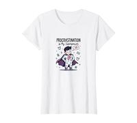 Procrastination is My Superpower Funny Superhero T-Shirt, Women, White, S
