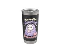 Procrastinator Ghost Avoiding Responsibilities Stainless Steel Insulated Tumbler
