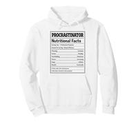 Procrastinator Nutritional Facts Funny Lazy To-Do List Pullover Hoodie