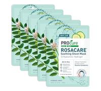 PROcure Rosacare Soothing Sheet Face Mask with Hyaluronic Hydrogel for Rosacea Symptoms, 5 Masks