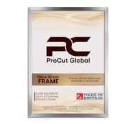 Procut Global 100X70CM Aluminium Picture Frames - Modern Wooden Photo Frame with Shatterproof Perspex for Wall or Tabletop - Perfect for Posters, Certificates, Prints - Sizes & Colors Available