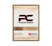 Procut Global 100x70CM Oak Picture Frames - Classic Wooden Photo Frame with Shatterproof Perspex for Wall or Tabletop - Perfect for Posters, Certificates & Prints - Sizes & Colors Available