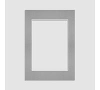 Procut Global 100x70cm Silver Picture Mounts to Fit 90x60cm Aperture - Precision Cut Cardboard Photo Mount - Ideal for Frames, Prints, Artwork & Certificates - Sizes & Colours Available