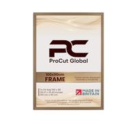 Procut Global 100x90CM Oak Picture Frames - Classic Wooden Photo Frame with Shatterproof Perspex for Wall or Tabletop - Perfect for Posters, Certificates & Prints - Sizes & Colors Available