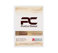 Procut Global 100x90CM White Picture Frames - Classic Wooden Photo Frame with Shatterproof Perspex for Wall or Tabletop - Perfect for Posters, Certificates & Prints - Sizes & Colors Available