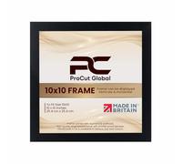 Procut Global 10X10 Black Picture Frames - Sleek Wooden Photo Frame with Shatterproof Perspex for Wall or Tabletop - Perfect for Posters, Certificates, Prints-Multiple Sizes & Colors Available