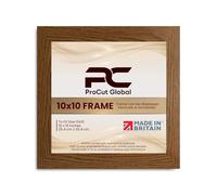 Procut Global 10X10 Dark Oak Picture Frames - Modern Wooden Photo Frame with Shatterproof Perspex for Wall or Tabletop - Perfect for Posters, Certificates, Prints - Sizes & Colors Available