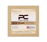 Procut Global 10x10 Light Oak Picture Frames - Modern Photo Frame with Shatterproof Perspex for Wall or Tabletop - Ideal for Posters, Certificates & Print-Sizes A1 to A5 & 4x4 to 100x70cm Available