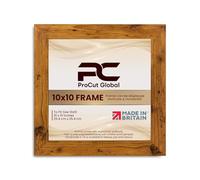 Procut Global 10X10 Rustic Oak Picture Frames - Modern Wooden Photo Frame with Shatterproof Perspex for Wall or Tabletop - Perfect for Posters, Certificates, Prints - Sizes & Colors Available