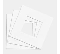 Procut Global 10x10 White Picture Mount to Fit 5x5 Aperture Size - Photo Mounts Sheet Cut to Size - Cardboard Mount for Photos, Posters, Prints & Certificates - UK Made - Pack of 3