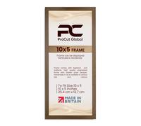 Procut Global 10X5 Dark Oak Picture Frames - Modern Wooden Photo Frame with Shatterproof Perspex for Wall or Tabletop - Perfect for Posters, Certificates, Prints - Sizes & Colors Available