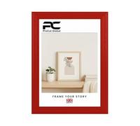 Procut Global 10X7 Red Picture Frames - Classic Wooden Photo Frame with Shatterproof Perspex for Wall or Tabletop - Perfect for Posters, Certificates & Prints - Sizes & Colors Available