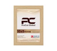 Procut Global 10x8 Light Oak Picture Frames - Modern Photo Frame with Shatterproof Perspex for Wall or Tabletop - Ideal for Posters, Certificates & Print-Sizes A1 to A5 & 4x4 to 100x70cm Available