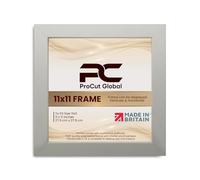 Procut Global 11X11 Light Grey Picture Frames - Modern Wooden Photo Frame with Shatterproof Perspex for Wall or Tabletop - Perfect for Posters, Certificates, Prints - Sizes & Colors Available