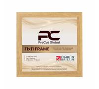 Procut Global 11X11 Oak Picture Frames - Sleek Wooden Photo Frame with Shatterproof Perspex for Wall or Tabletop - Perfect for Posters, Certificates, Prints-Multiple Sizes & Colors Available