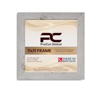 Procut Global 11X11 White Rustic Picture Frames - Modern Wooden Photo Frame with Shatterproof Perspex for Wall or Tabletop - Perfect for Posters, Certificates, Prints - Sizes & Colors Available