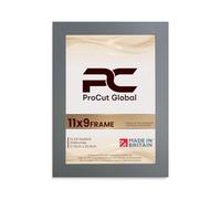 Procut Global 11X9 Dark Grey Picture Frames - Modern Wooden Photo Frame with Shatterproof Perspex for Wall or Tabletop - Perfect for Posters, Certificates, Prints - Sizes & Colors Available