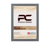 Procut Global 11X9 Dark Grey Picture Frames - Sleek Wooden Photo Frame with Shatterproof Perspex for Wall or Tabletop - Perfect for Posters, Certificates, Prints-Multiple Sizes & Colors Available