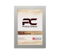 Procut Global 11X9 Light Grey Picture Frames - Modern Wooden Photo Frame with Shatterproof Perspex for Wall or Tabletop - Perfect for Posters, Certificates, Prints - Sizes & Colors Available