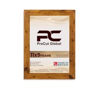 Procut Global 11X9 Rustic Oak Picture Frames - Modern Wooden Photo Frame with Shatterproof Perspex for Wall or Tabletop - Perfect for Posters, Certificates, Prints - Sizes & Colors Available