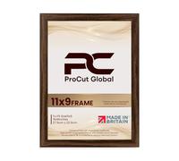 Procut Global 11X9 Walnut Picture Frames - Sleek Wooden Photo Frame with Shatterproof Perspex for Wall or Tabletop - Perfect for Posters, Certificates, Prints-Multiple Sizes & Colors Available