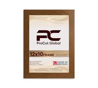 Procut Global 12X10 Dark Oak Picture Frames - Modern Wooden Photo Frame with Shatterproof Perspex for Wall or Tabletop - Perfect for Posters, Certificates, Prints - Sizes & Colors Available