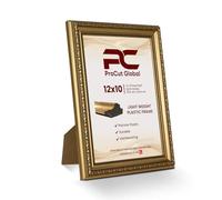 Procut Global 12x10 Gold Photo Frame for Timeless Artwork, Photos, and Prints for Wall | Made in UK Vintage Photo Frame, Ornate Frame Comes with Tabletop and Wall Display