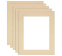 Procut Global 12x10" Ivory Picture Mounts - Fits 9x7" Photo Size | Precision Cut Cardboard Photo Mounts For Frames - Mats Board for Prints, Images, Artwork & Paintings - Pack of 5