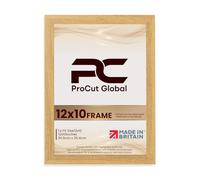 Procut Global 12X10 Oak Picture Frames - Sleek Wooden Photo Frame with Shatterproof Perspex for Wall or Tabletop - Perfect for Posters, Certificates, Prints-Multiple Sizes & Colors Available