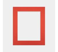 Procut Global 12x10" Poppy Red Picture Mounts to Fit 9x7" Aperture - Precision Cut Cardboard Photo Mount - Ideal for Frames, Prints, Artwork & Certificates - Sizes & Colours Available