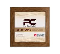 Procut Global 12X12 Dark Oak Picture Frames - Modern Wooden Photo Frame with Shatterproof Perspex for Wall or Tabletop - Perfect for Posters, Certificates, Prints - Sizes & Colors Available
