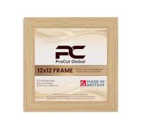 Procut Global 12x12 Light Oak Picture Frames - Modern Photo Frame with Shatterproof Perspex for Wall or Tabletop - Ideal for Posters, Certificates & Print-Sizes A1 to A5 & 4x4 to 100x70cm Available