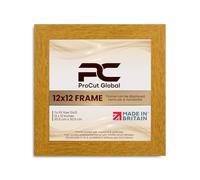 Procut Global 12X12 Oak Picture Frames - Modern Wooden Photo Frame with Shatterproof Perspex for Wall or Tabletop - Perfect for Posters, Certificates, Prints - Sizes & Colors Available