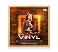 Procut Global 12x12" Oak Vinyl Record Frame for LP Album Covers - Display Sleek Photo & Picture Frames - Engineered Wood with Shatterproof Perspex Front - Modern CD Display for Music Lovers