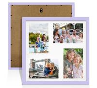 Procut Global 12X12 Purple Photo Frames For Multiple Pictures with White Mount-Sl ollage Frame with 4 Apertures (4x) 6X4-Engineered Wood with Shatterproof Perspex