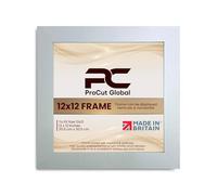 Procut Global 12X12 Silver Picture Frames - Modern Wooden Photo Frame with Shatterproof Perspex for Wall or Tabletop - Perfect for Posters, Certificates, Prints - Sizes & Colors Available