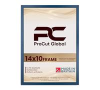 Procut Global 14X10 Navy Blue Picture Frames - Modern Wooden Photo Frame with Shatterproof Perspex for Wall or Tabletop - Perfect for Posters, Certificates, Prints - Sizes & Colors Available