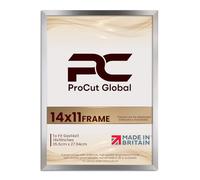 Procut Global 14X11 Aluminium Picture Frames - Modern Wooden Photo Frame with Shatterproof Perspex for Wall or Tabletop - Perfect for Posters, Certificates, Prints - Sizes & Colors Available
