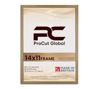 Procut Global 14X11 Oak Picture Frames - Modern Wooden Photo Frame with Shatterproof Perspex for Wall or Tabletop - Perfect for Posters, Certificates, Prints - Sizes & Colors Available