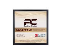 Procut Global 14X14 Black Picture Frames - Modern Wooden Photo Frame with Shatterproof Perspex for Wall or Tabletop - Perfect for Posters, Certificates, Prints - Sizes & Colors Available
