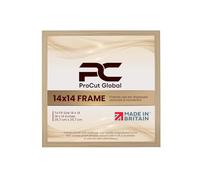 Procut Global 14x14 Light Oak Picture Frames - Modern Photo Frame with Shatterproof Perspex for Wall or Tabletop - Ideal for Posters, Certificates & Print-Sizes A1 to A5 & 4x4 to 100x70cm Available