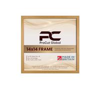 Procut Global 14X14 Oak Picture Frames - Modern Wooden Photo Frame with Shatterproof Perspex for Wall or Tabletop - Perfect for Posters, Certificates, Prints - Sizes & Colors Available