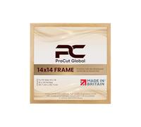 Procut Global 14X14 Oak Picture Frames - Sleek Wooden Photo Frame with Shatterproof Perspex for Wall or Tabletop - Perfect for Posters, Certificates, Prints-Multiple Sizes & Colors Available