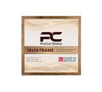 Procut Global 14X14 Rustic Oak Picture Frames - Modern Wooden Photo Frame with Shatterproof Perspex for Wall or Tabletop - Perfect for Posters, Certificates, Prints - Sizes & Colors Available
