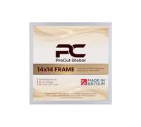 Procut Global 14X14 White Picture Frames - Modern Wooden Photo Frame with Shatterproof Perspex for Wall or Tabletop - Perfect for Posters, Certificates, Prints - Sizes & Colors Available
