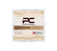 Procut Global 14X14 White Rustic Picture Frames - Modern Wooden Photo Frame with Shatterproof Perspex for Wall or Tabletop - Perfect for Posters, Certificates, Prints - Sizes & Colors Available